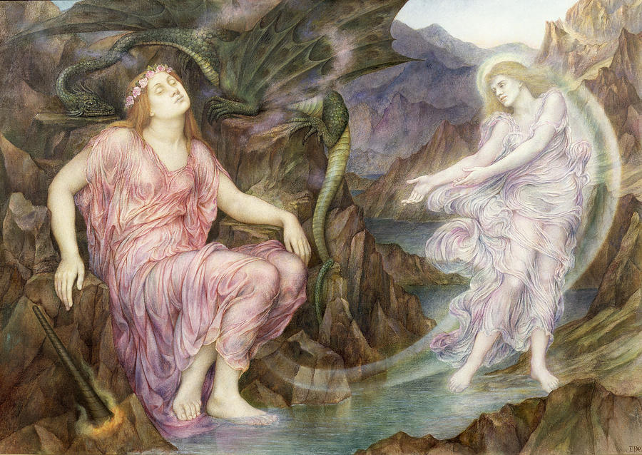 The Passing of the Soul at Death Painting by Evelyn De Morgan