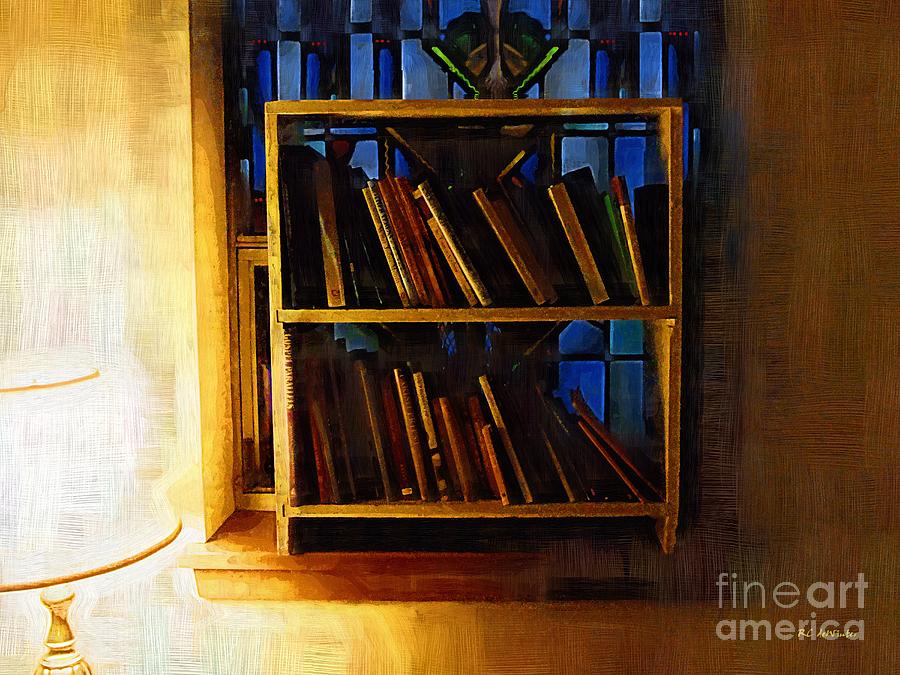 The Pastors Bookshelf Painting by RC DeWinter