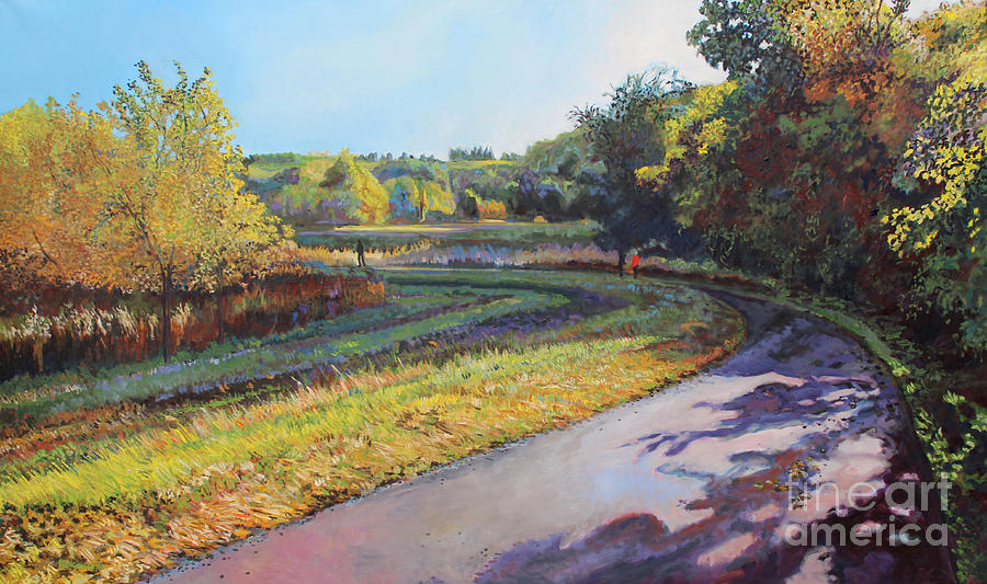 Fall Painting - The Path Curves by William Bukowski