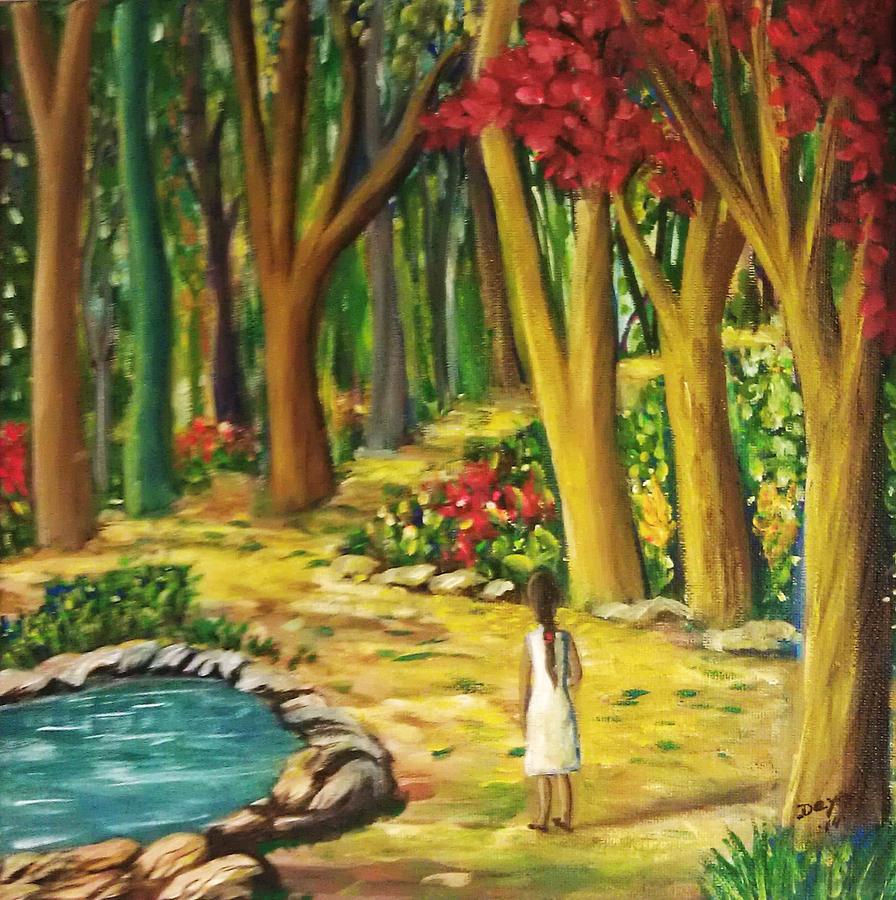 Landscape Painting - The Path to the forest by Deyanira Harris