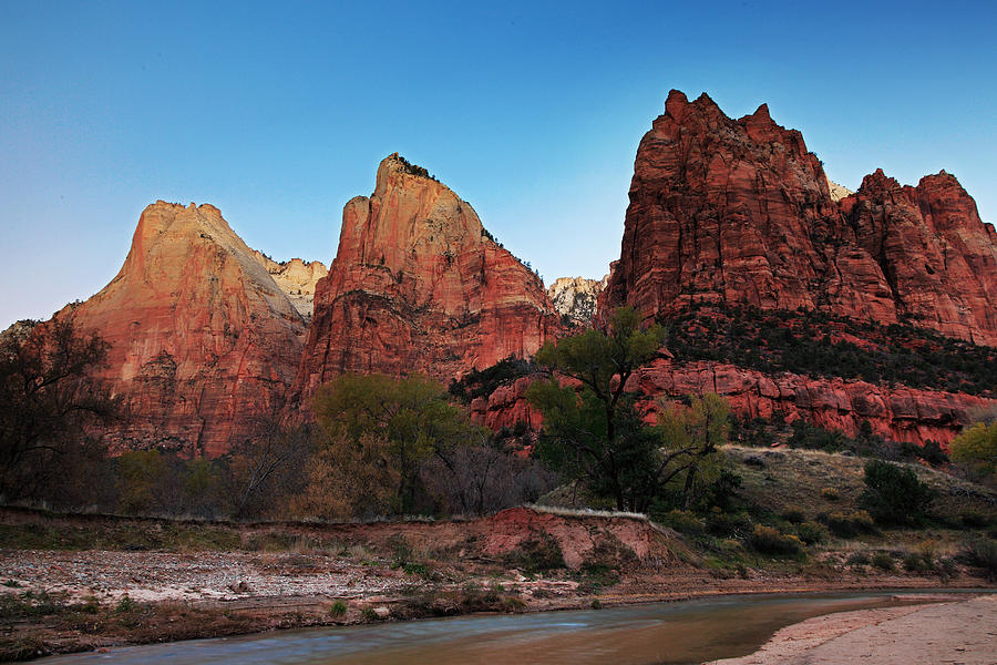 The Patriarchs in Zion National Park Photograph by Alan Vance Ley