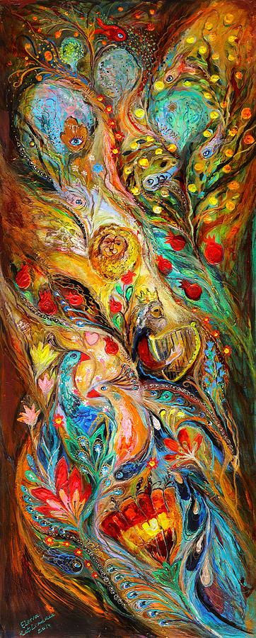 Jewish Art Prints Painting - The Patriarchs Series - Psalm Of David by Elena Kotliarker Jewish Art Prints Painting - The Patriarchs Series - Psalm Of David by Elena Kotliarker