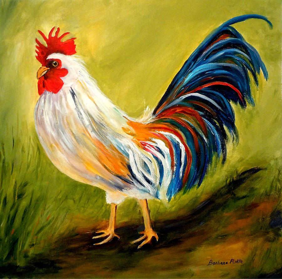 Rooster Painting - The Patriot by Barbara Pirkle