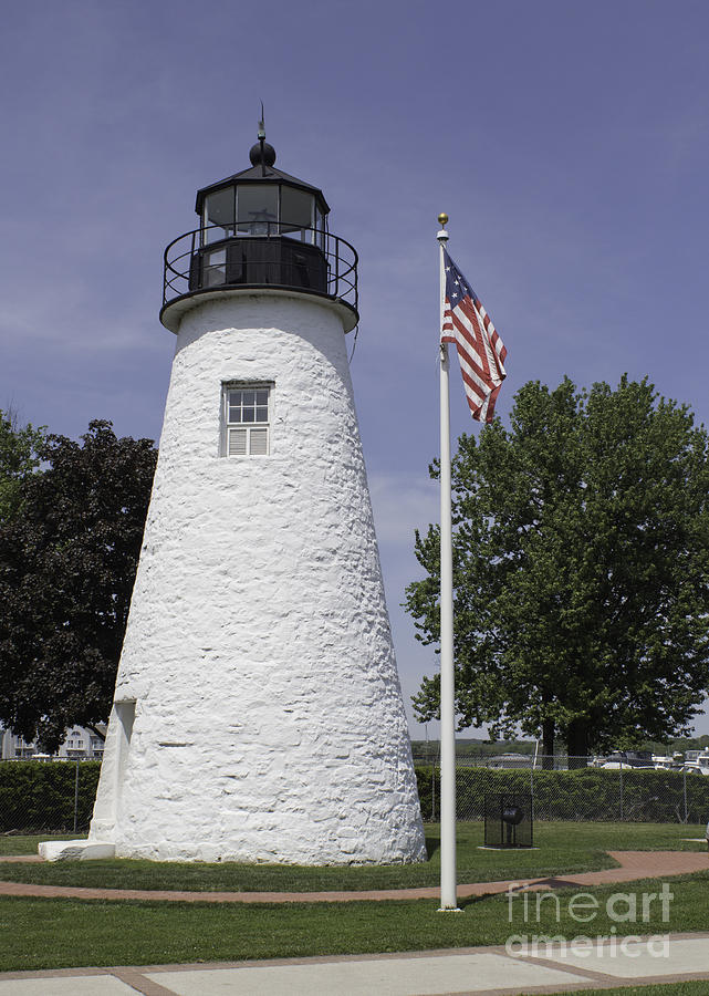 The Patriotic Lighthouse at Concord Point Photograph by Arlene Carmel