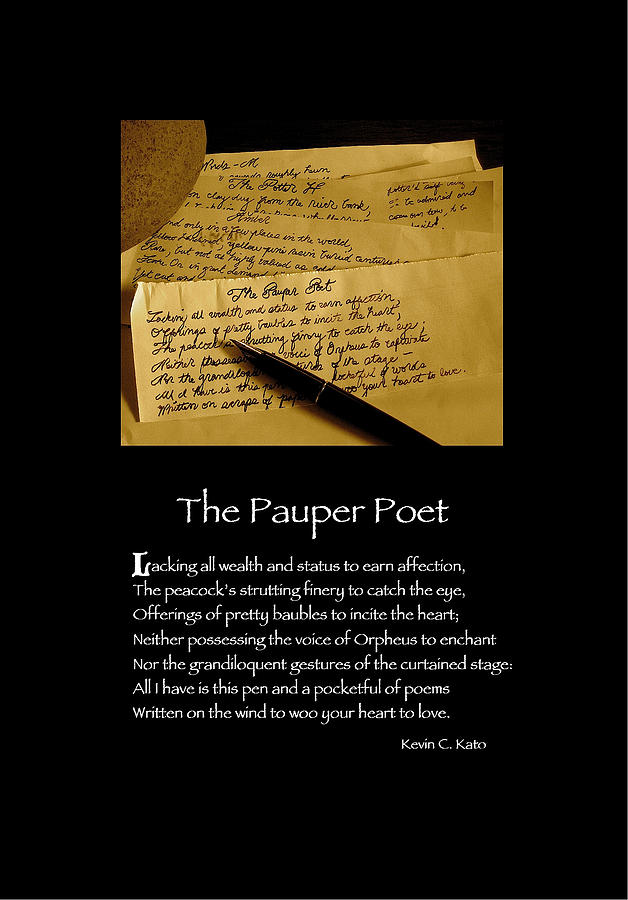 Poetry Photograph - The Pauper Poet by Poetic Expressions