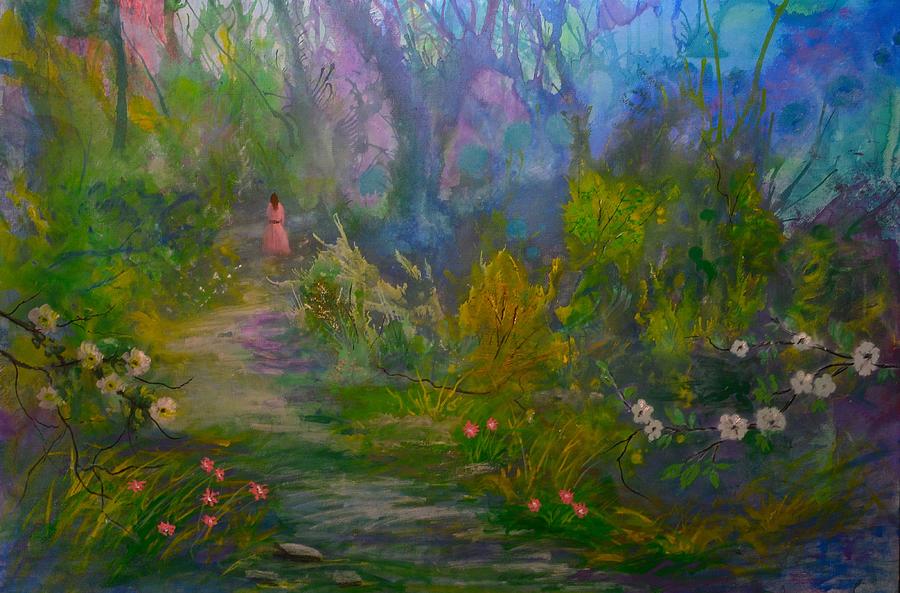 Nature Painting - The Peaceful Path by Michael Mrozik
