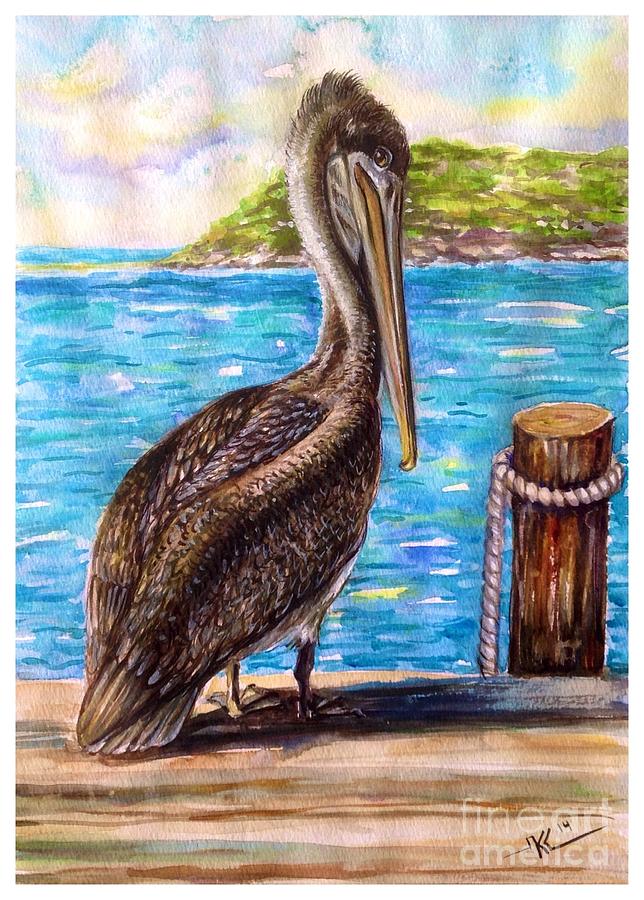 The Pelican Painting by Katerina Kovatcheva