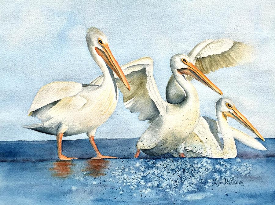 The Pelican Trio Painting by Lyn DeLano