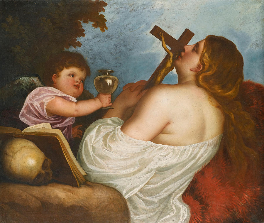 The Penitent Magdalene Painting by Alessandro Varotari