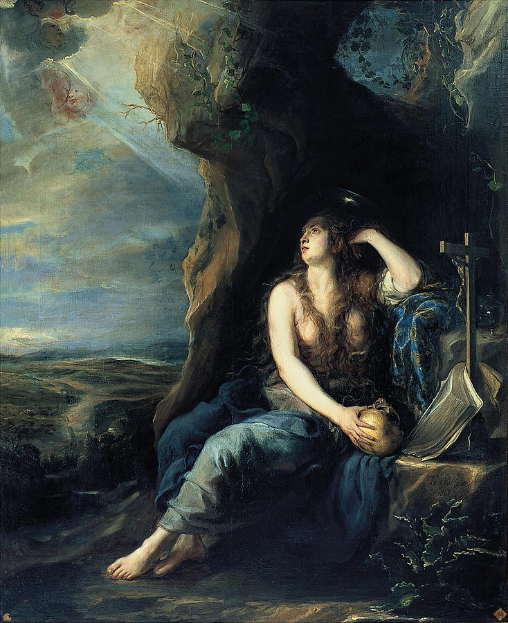 The Penitent Magdalene Painting by Juan Carreno de Miranda