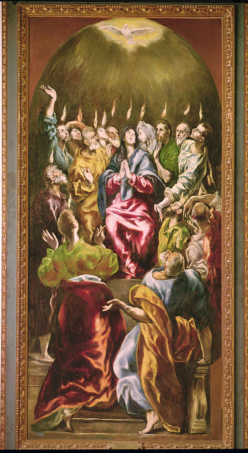 The Pentecost, C.1604-14 Oil On Canvas Photograph by El Greco
