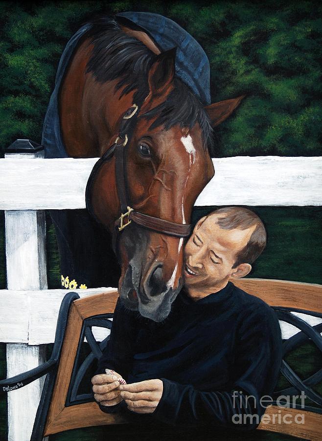  Afleet Alex w/Jeremy Rose   the Peppermint      Painting by Pat DeLong