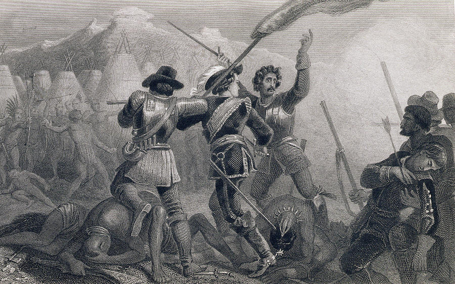 Native American Indian Photograph - The Pequod War, 1636, From The History Of The United States, Vol. I, By Charles Mackay, Engraved by Edward Henry Corbould