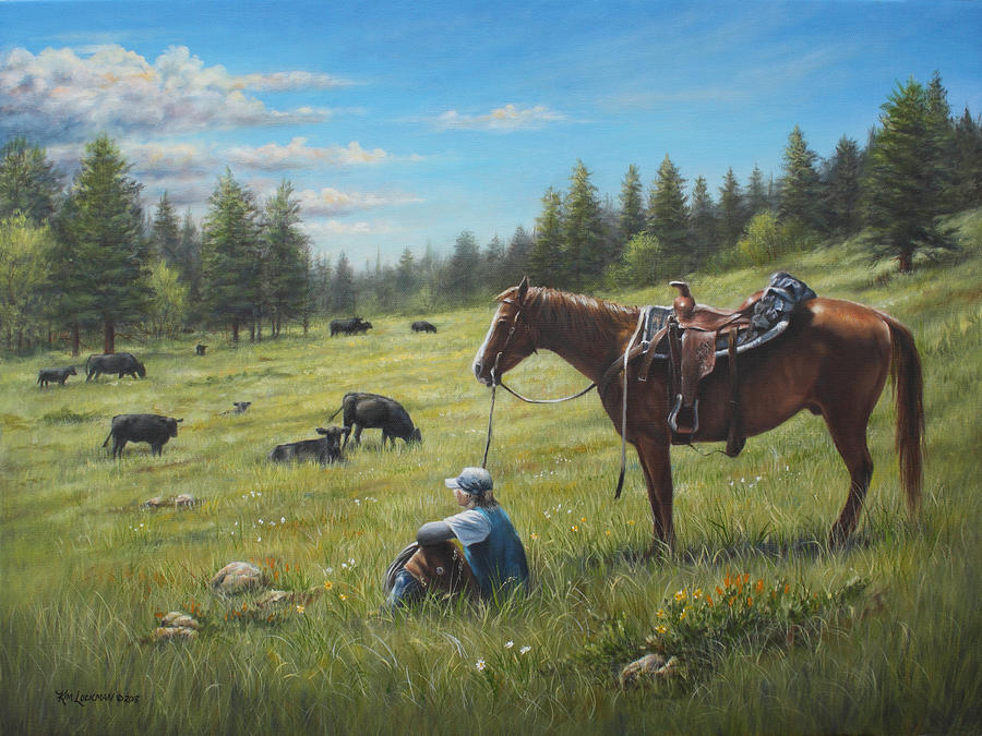 Horse Painting - The Perfect Day by Kim Lockman