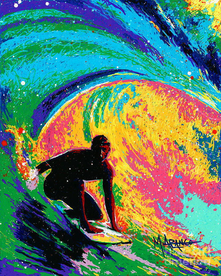 The Perfect Wave Painting by Maria Arango