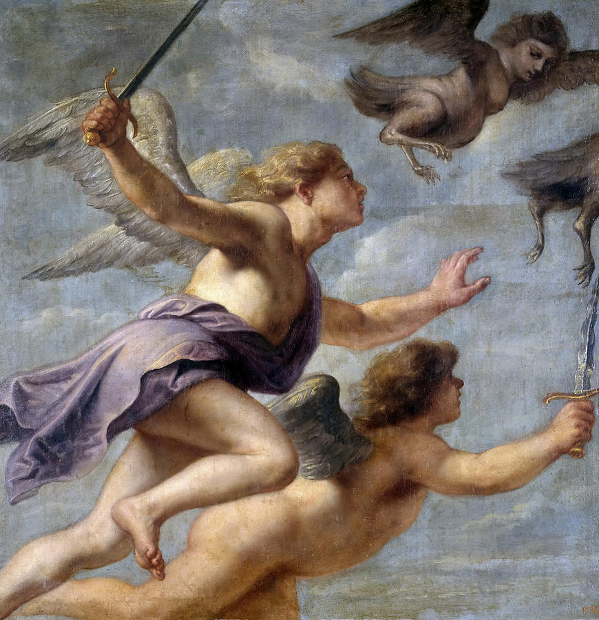 The Persecution of the Harpies Painting by Erasmus Quellinus II