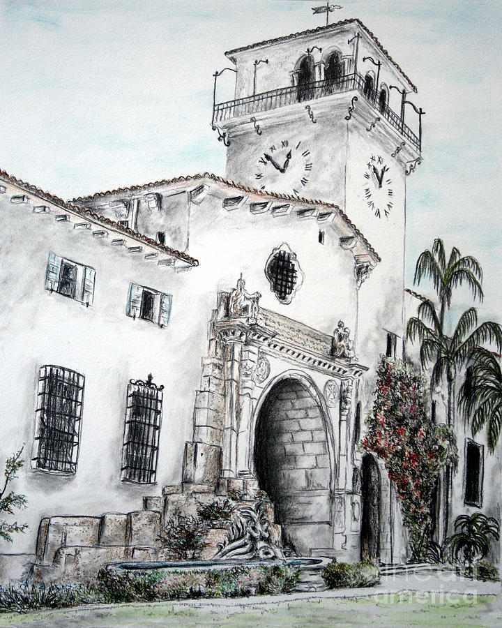 The perspective of the building Painting by Danuta Bennett