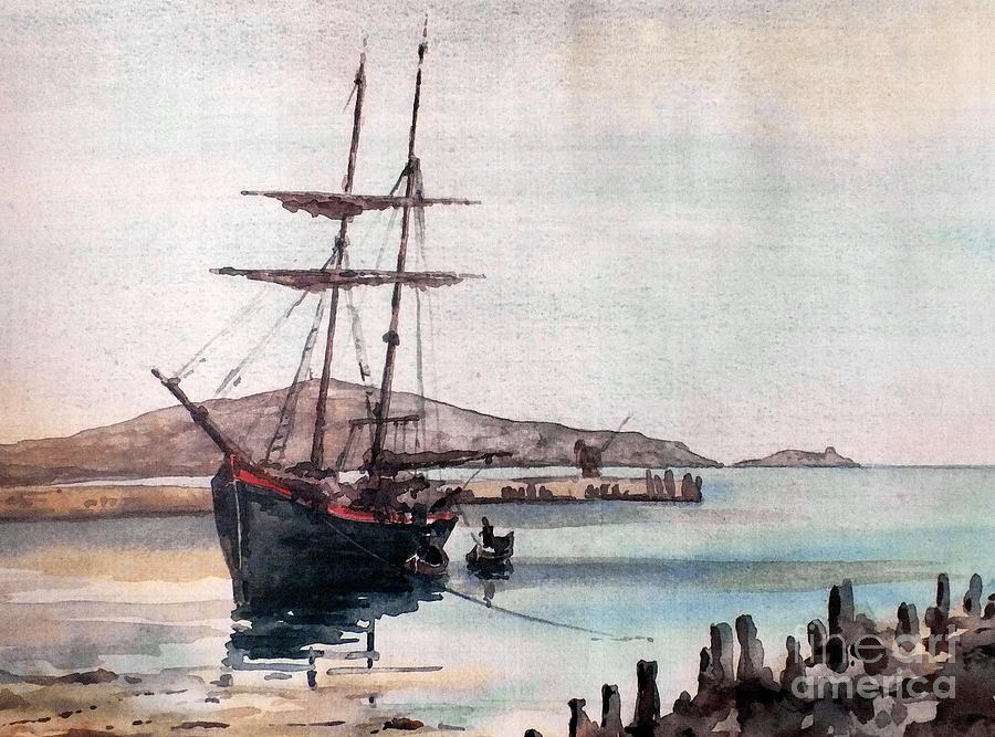 The Thomas Ferguson in Bray 1927 Painting by Val Byrne