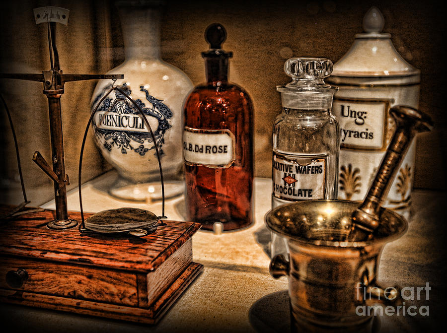 The Pharmacists cupboard - The Pharmacist Photograph by Lee Dos Santos