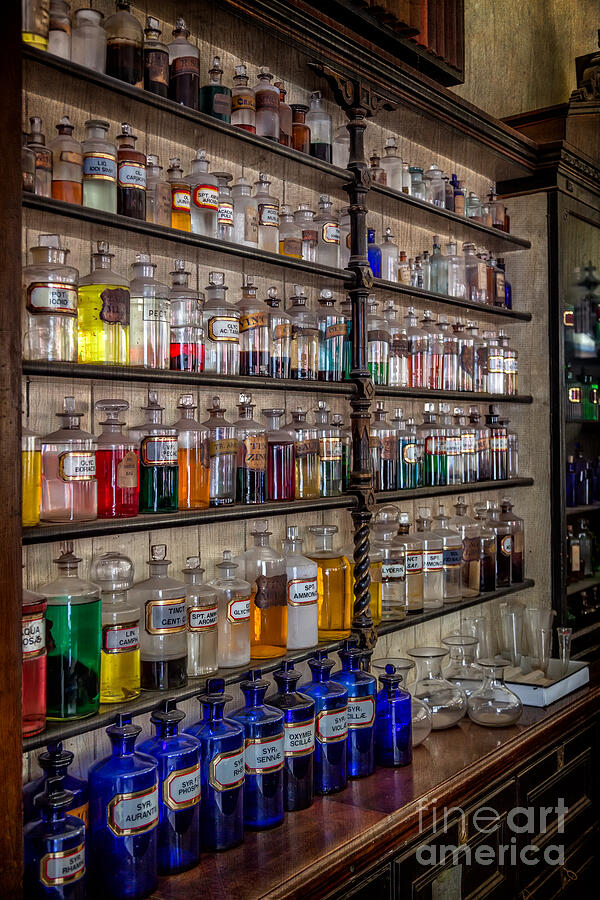 Bottle Photograph - The Pharmacy by Adrian Evans