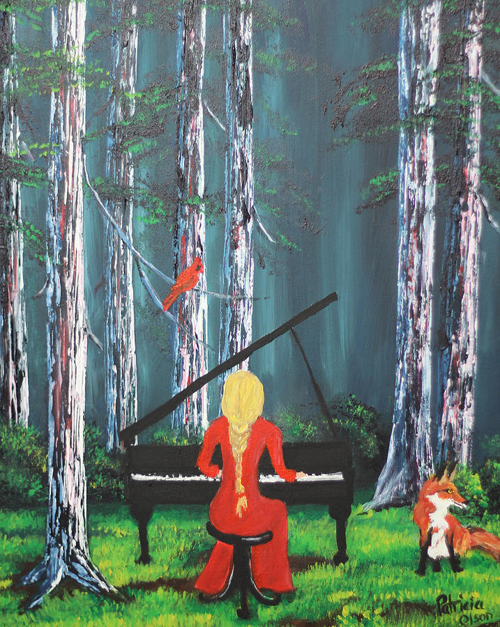 The Pianist In The Woods Painting by Patricia Olson
