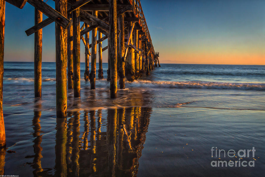 The Pier At Goleta Beach Photograph by Mitch Shindelbower