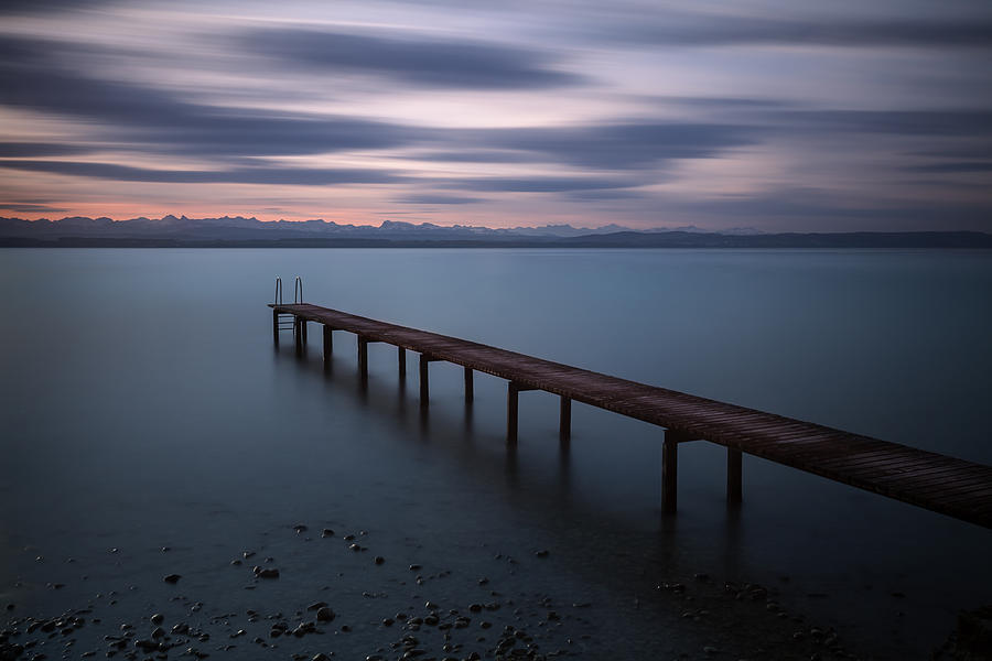 The Pier before sunrise  Photograph by Dominique Dubied