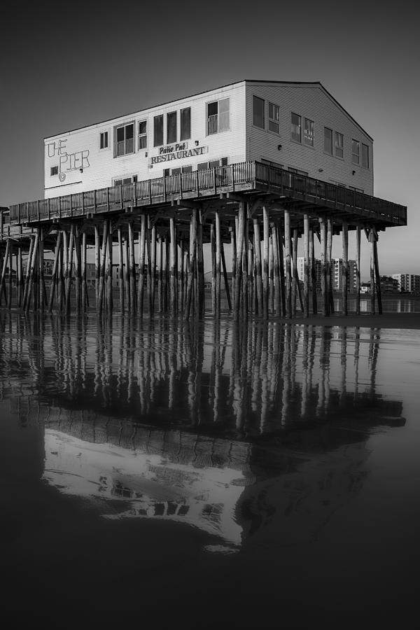 The Pier BW Photograph by Susan Candelario