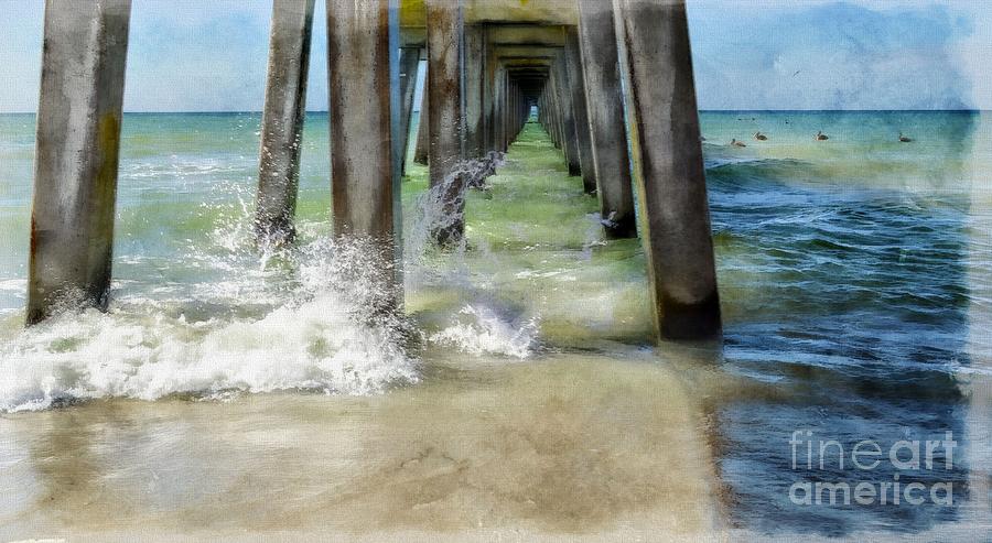  Naples Pier Florida Painting by Elaine Manley