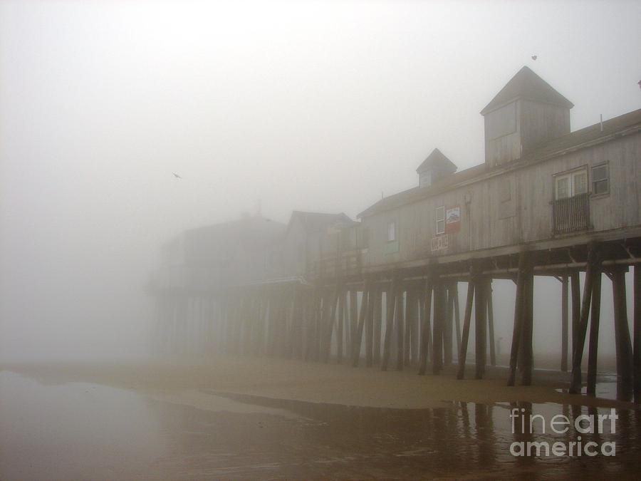 Nature Photograph - The Pier - Old Orchard Beach - Maine by Cristina Stefan