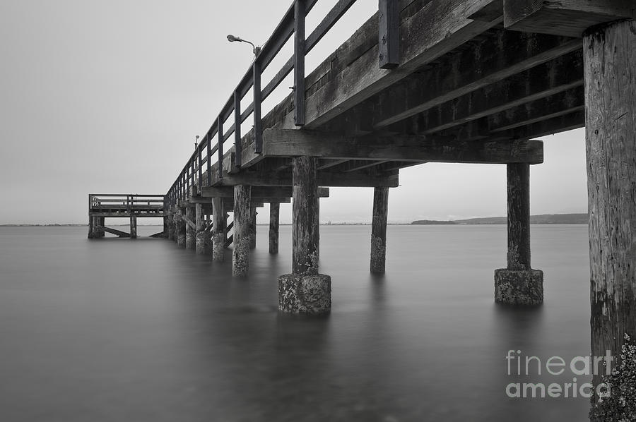 Black And White Photograph - the Pier by Rod Wiens