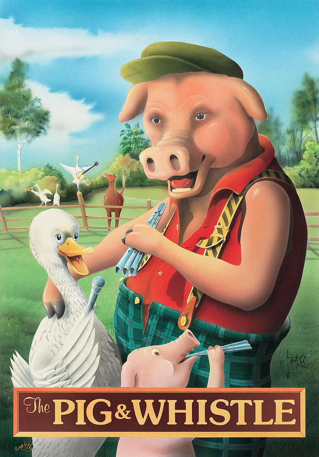 The Pig & Whistle Painting by MGL Meiklejohn Graphics Licensing