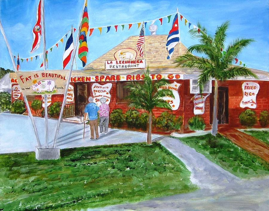 The Pig Restaurant Painting by Linda Cabrera