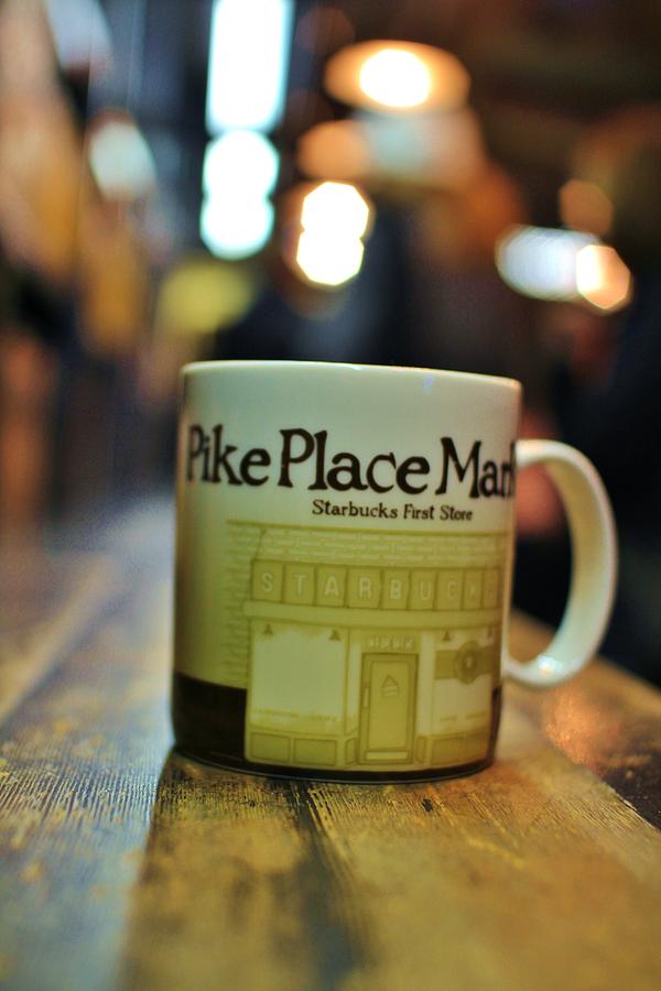 Seattle Photograph - The Pike Place Starbucks by Tony Castle