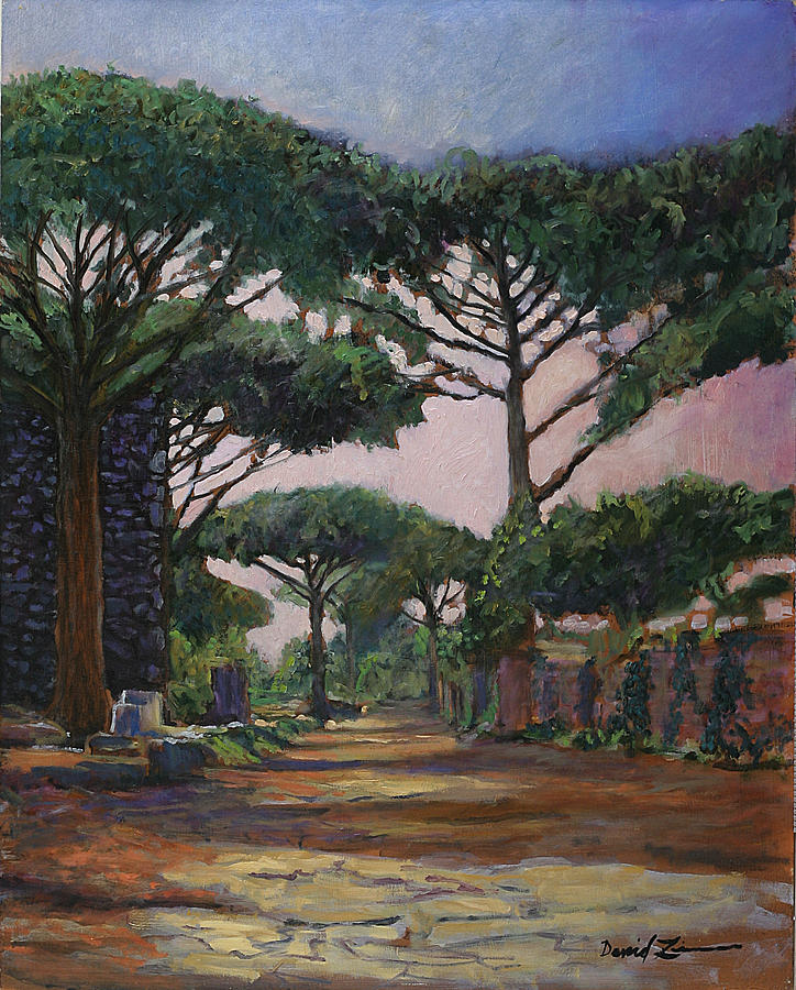 The Pines of Rome Painting by David Zimmerman