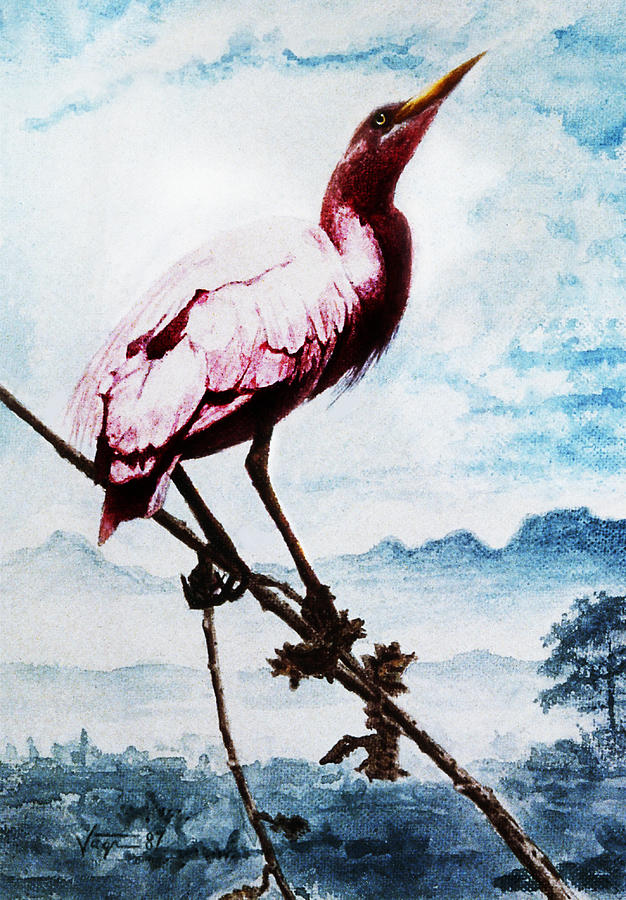 The  Pink  Bird Painting by Hartmut Jager