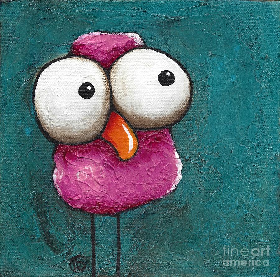 The Pink Bird Painting by Lucia Stewart