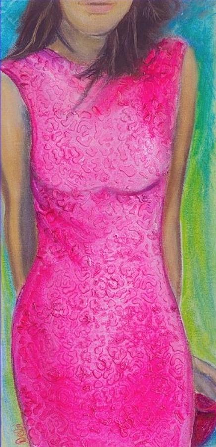 The Pink Dress Painting by Debi Starr
