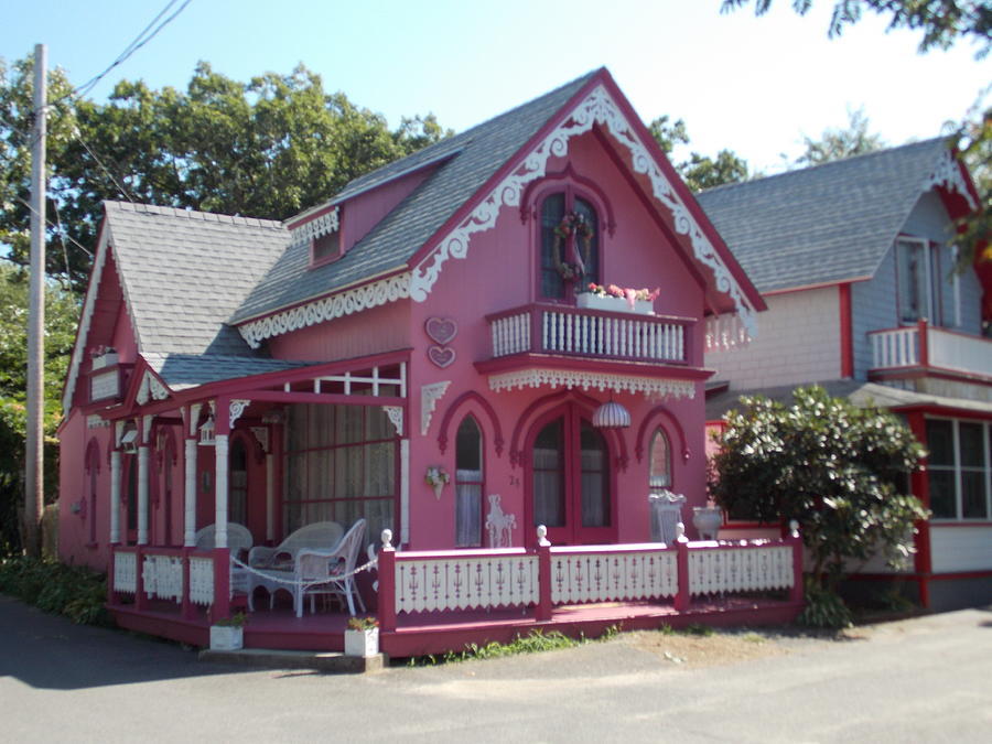 The Pink Gingerbread House Photograph by Catherine Gagne