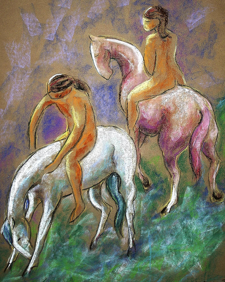 The Pink Horse Painting by Carol Jo Smidt