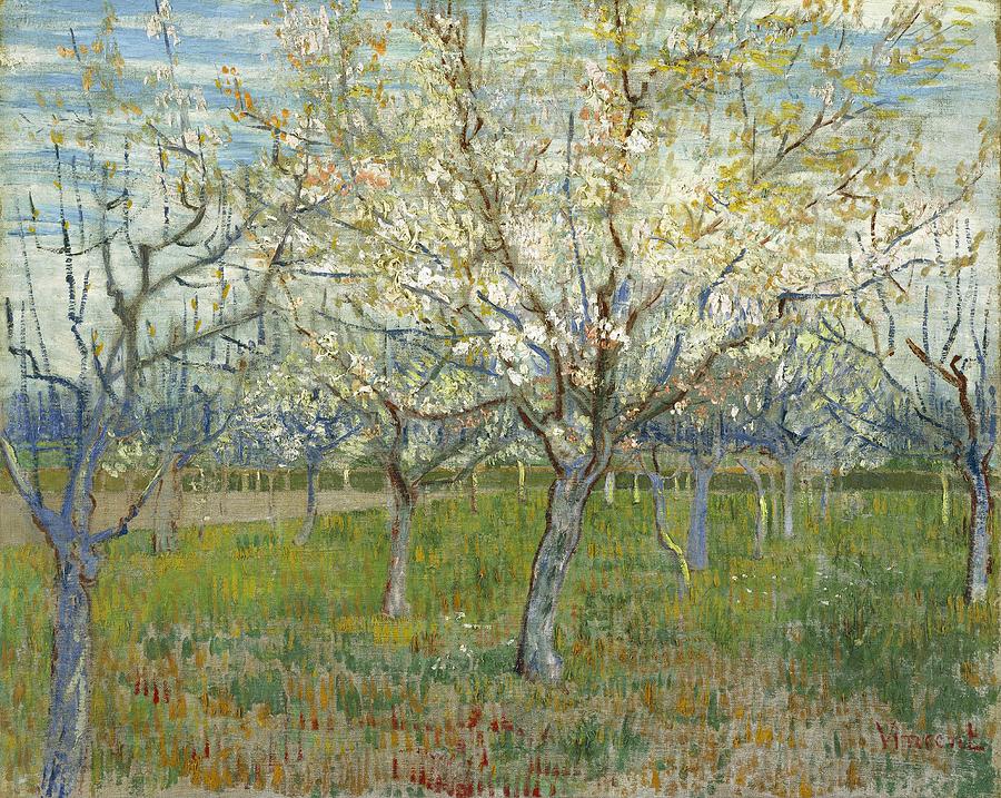 Vincent Van Gogh Painting - The pink orchard by Vincent van Gogh