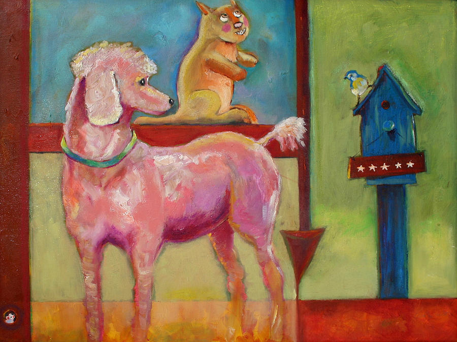 The Pink Poodle Painting by Carol Jo Smidt