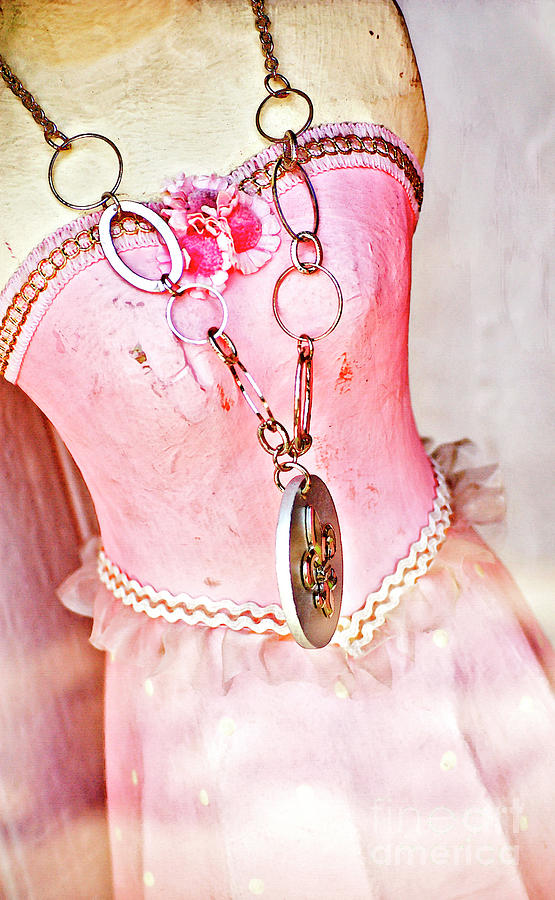 New Orleans Saints Photograph - The Pink Tutu Dress with the Fleur de Lis by Kathleen K Parker