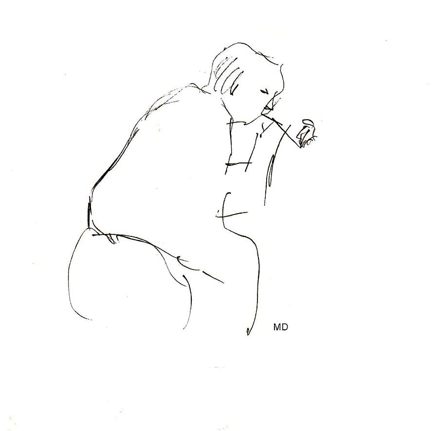 The Pipe Smoker Drawing by Michael Dohnalek - Fine Art America