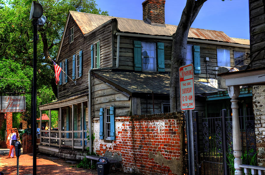 Brick Photograph - The Pirates House in Savannah Georgia by Greg and Chrystal Mimbs