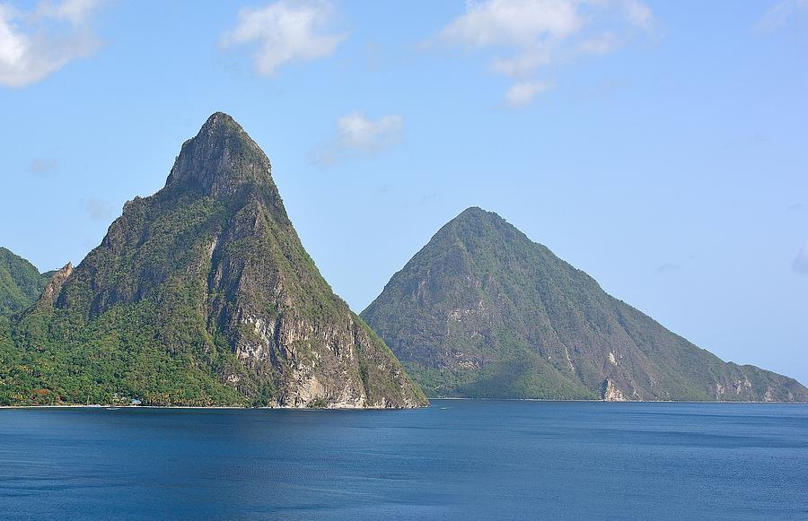 The Pitons - St. Lucia Photograph by Brendan Reals