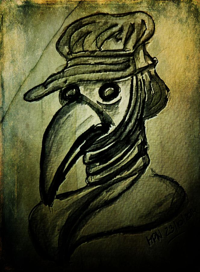 The Plague Doctor Drawing by Mimulux Patricia No
