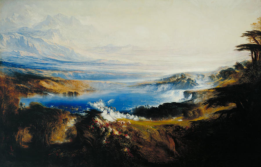 John Martin Painting - The Plains of Heaven by John Martin