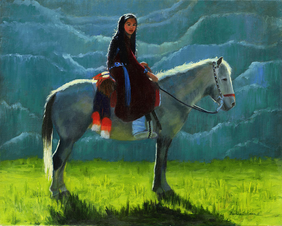 Horse Painting - The Plateau Navajo Country by Barbara Sullivan