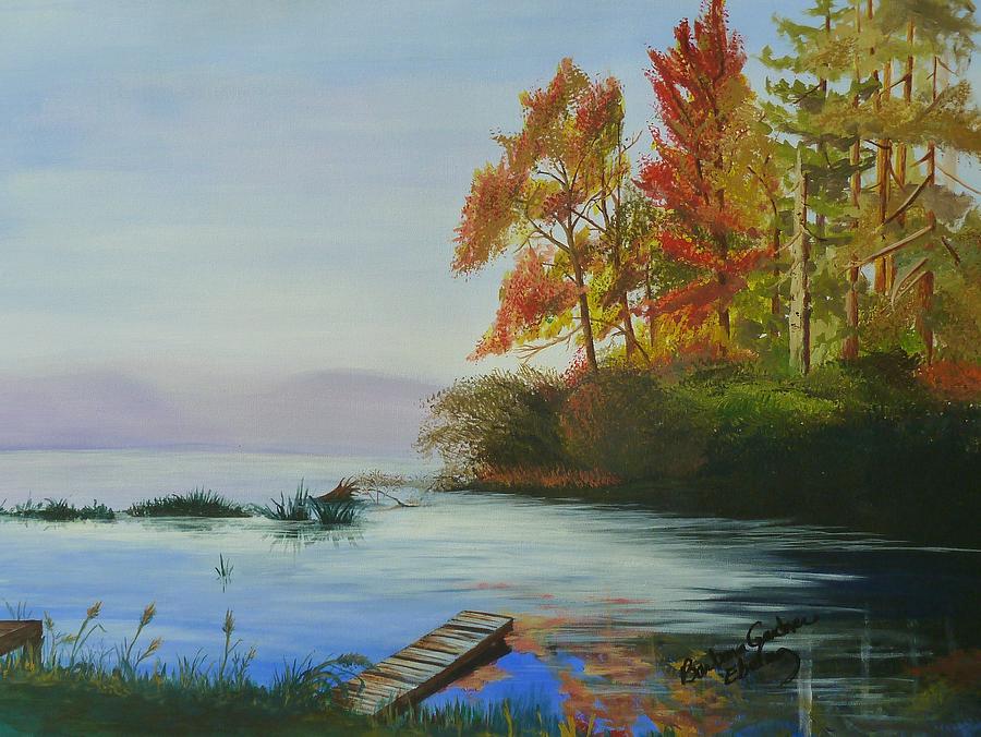 Fall Painting - The Point by Barbara Ebeling